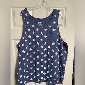 July 4th Patriotic Tank Top Stars Size 2XL